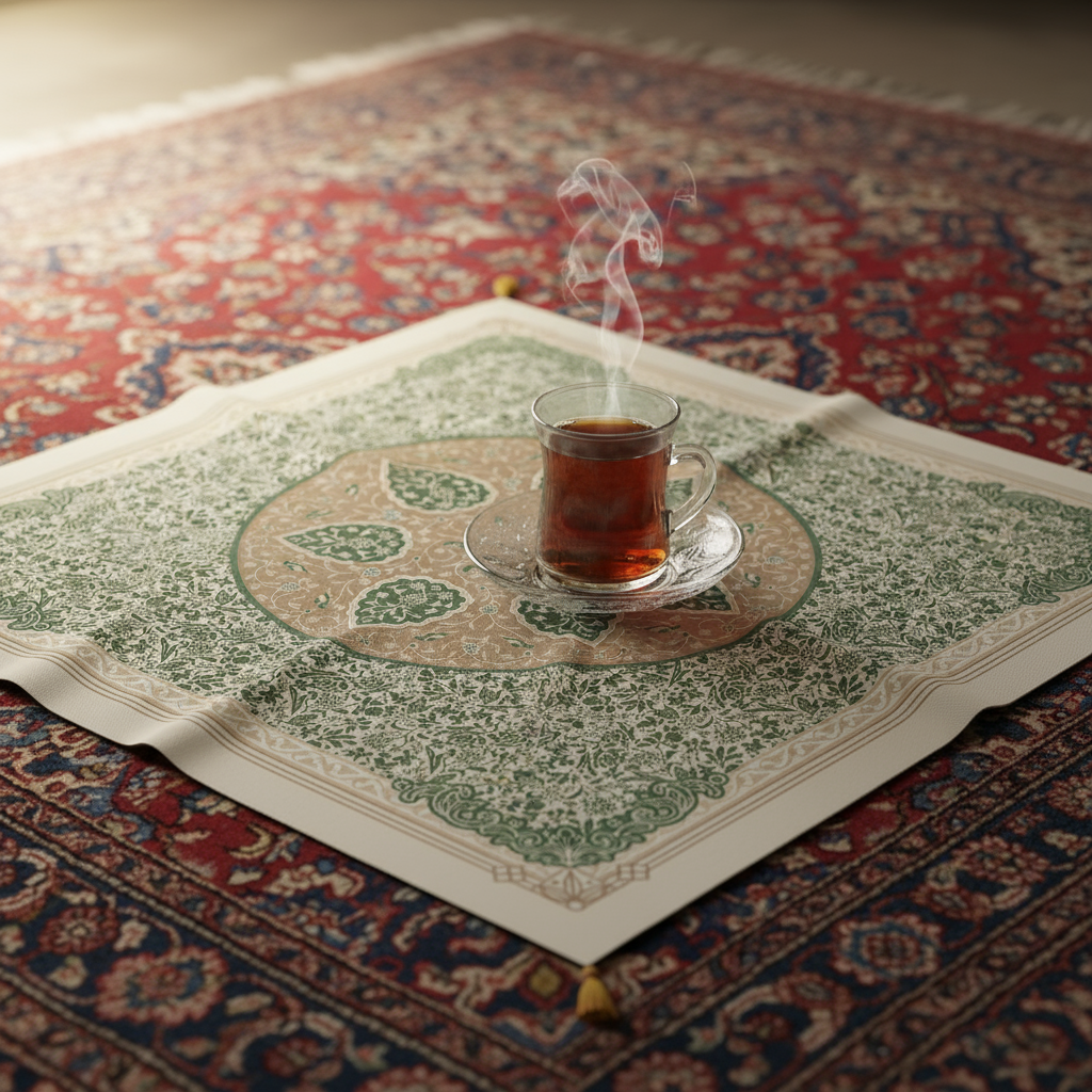 سفره پارچه‌ای طرح مهر و نذر مناسب هدیه و نذری